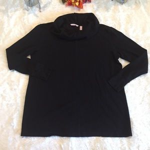 AnyBody Black Loungewear Knit Tunic Top Sz M